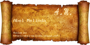 Abel Melinda névjegykártya